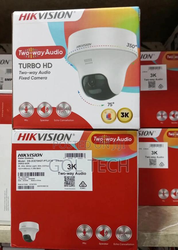 Hikvision or 5mp 2way Audio Camera Analog With Siren · Photo 1