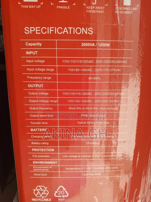 Hikvision 2000va Smart Back Up Ups 1200w · Photo 3