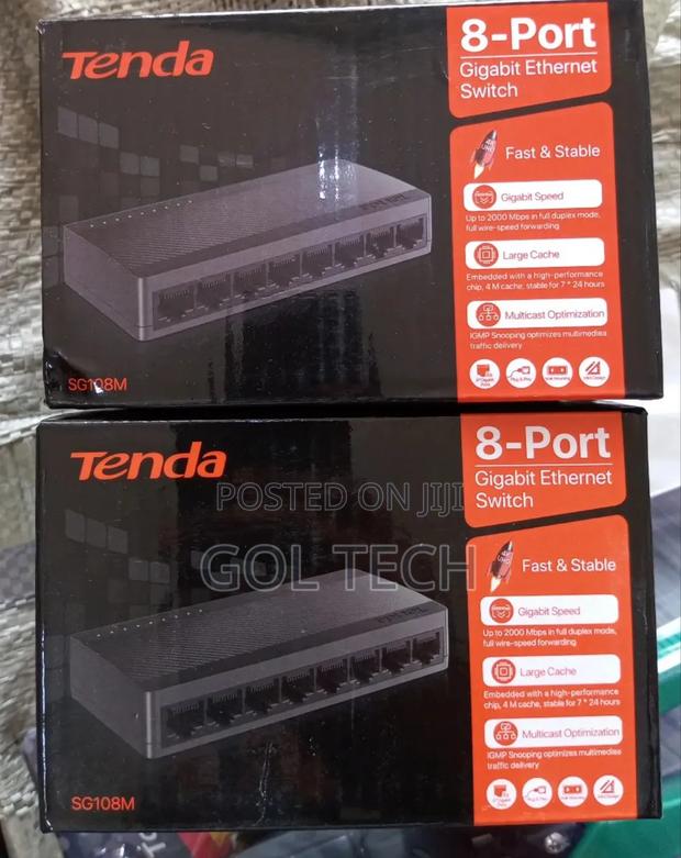 8 Port Gigabit Ethernet Switch Tenda Sg108m · Photo 1