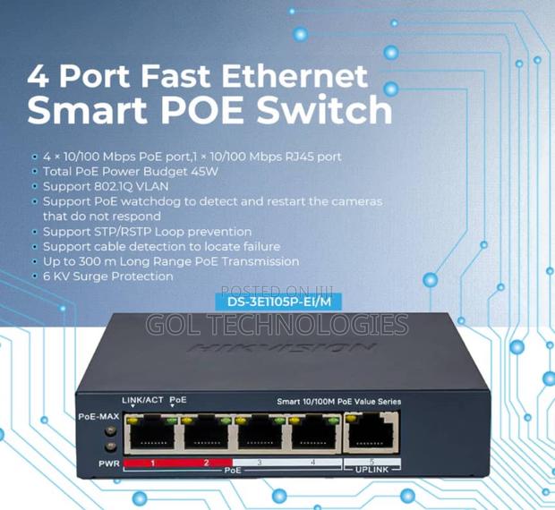 Hikvision Smart Managed Poe Switch Ds-3e1105p-Ei/M · Photo 2