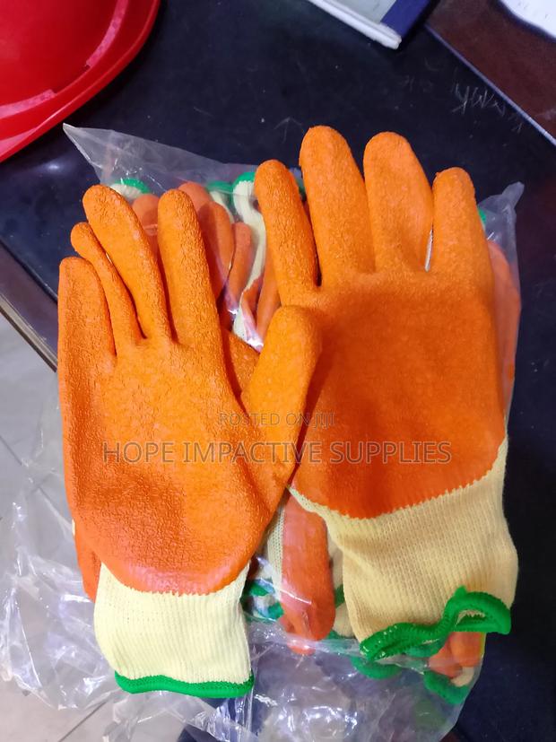 Orange Palm Cotton Gloves. All Sizes Available. · Photo 3