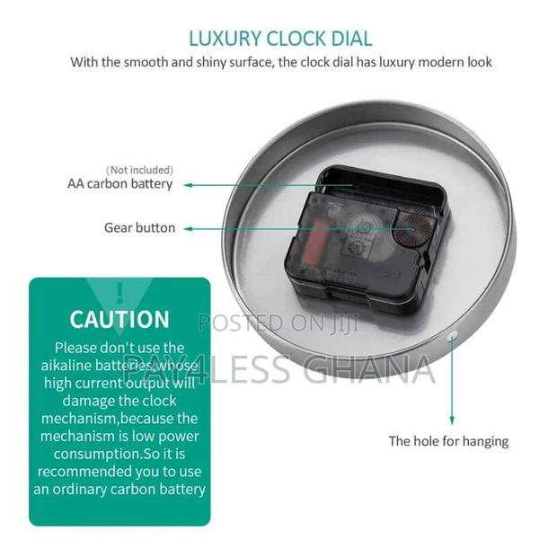 3d Diy Framless Large Wall Clock · Photo 2