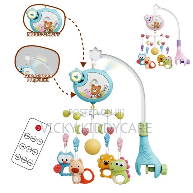 Musical Baby Crib Mobile With Rotating Toys Infant Bed · Photo 1