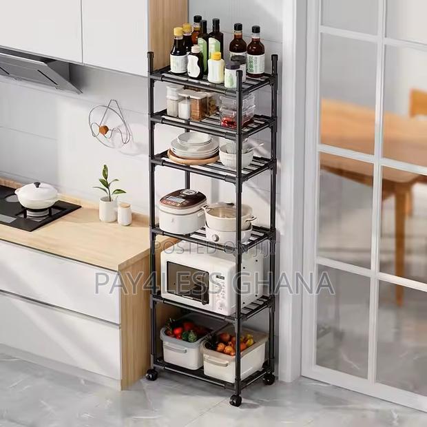6-Layer Rolling Metal Shelves Stand · Photo 2