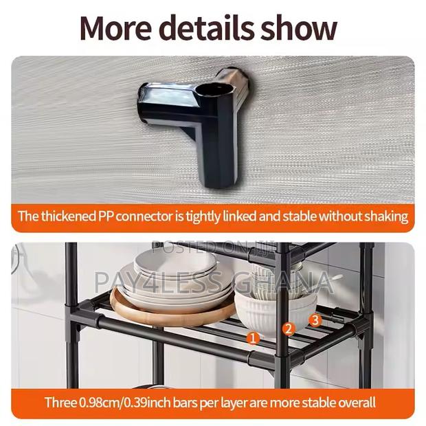 6-Layer Rolling Metal Shelves Stand · Photo 3