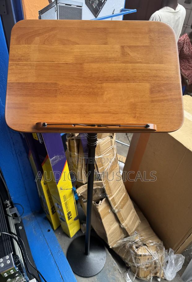 Classic Wooden -Metal Pulpit( Adjustable) · Photo 2