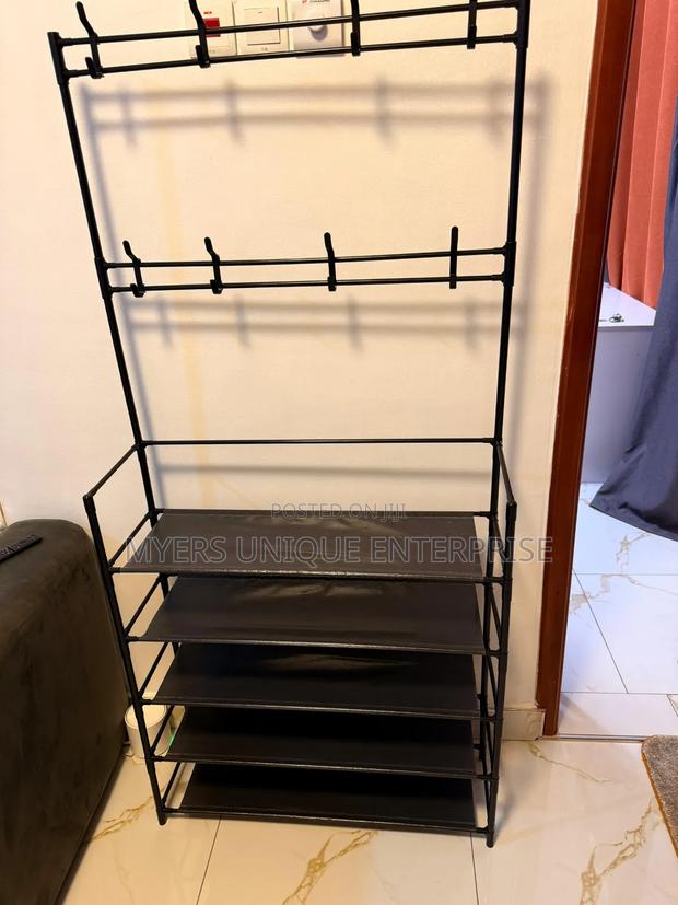 Metal Shoe Rack Available In Black And White · Photo 1