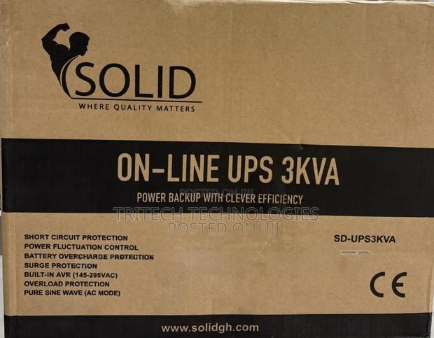 Solid 3kva (3000va) Wave Line Interactive Ups+Avr Online · Photo 1