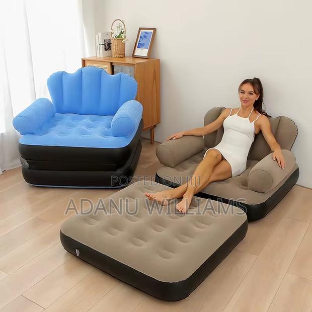 Multifunctional 5in1 Foldable Inflatable Bed Sofa With Pump · Photo 1