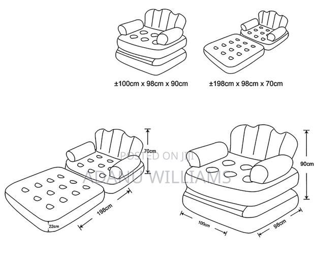 Multifunctional 5in1 Foldable Inflatable Bed Sofa With Pump · Photo 2