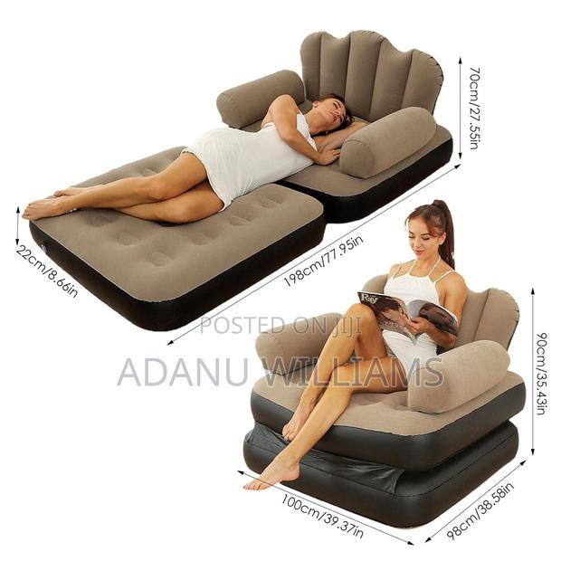 Multifunctional 5in1 Foldable Inflatable Bed Sofa With Pump · Photo 3