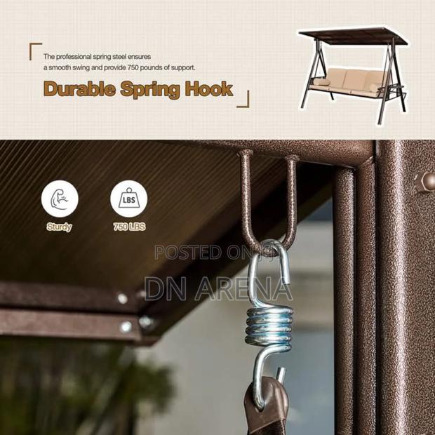 Outdoor Patio Porch Swing Three-Seater Outdoor Swing · Photo 5