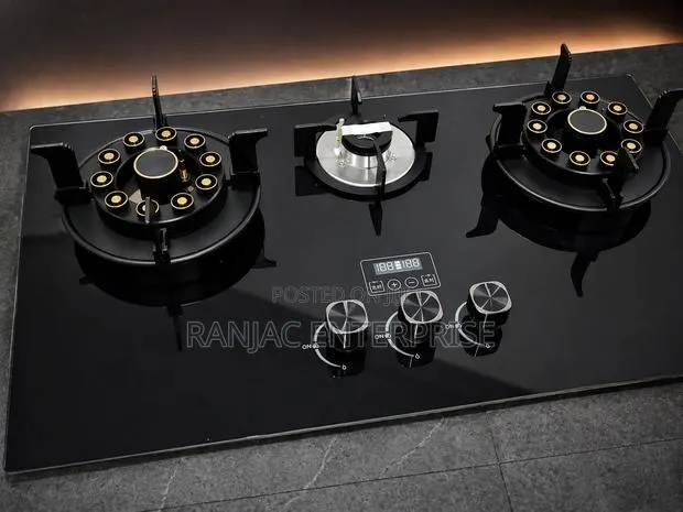 Premium 3-Burner Gas Stove With Digital Timer Auto Ignition