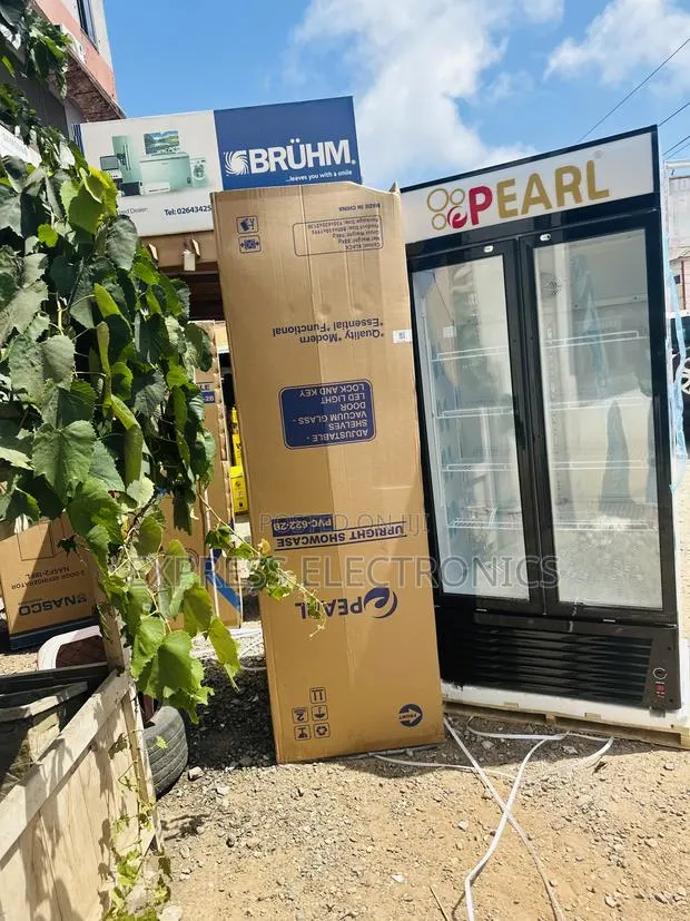 500)L Double Door Fridge Pearl White PVC-622 · Photo 1