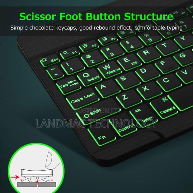 Wireless Bt Keyboard Ultra-thin Rechargeable Mixed Light · Photo 2