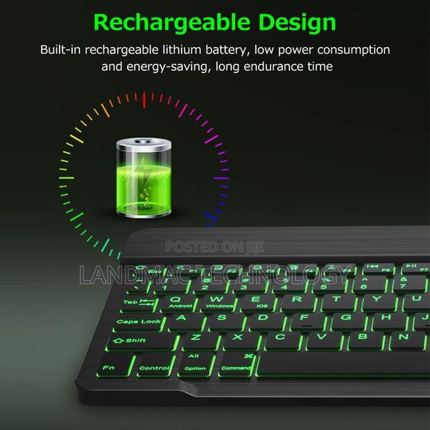 Wireless Bt Keyboard Ultra-thin Rechargeable Mixed Light · Photo 6