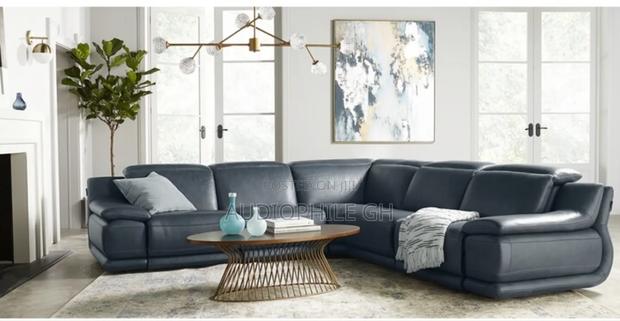 Macy's Furniture Daisley Leather Sofa With 2 Power Recliners · Photo 1