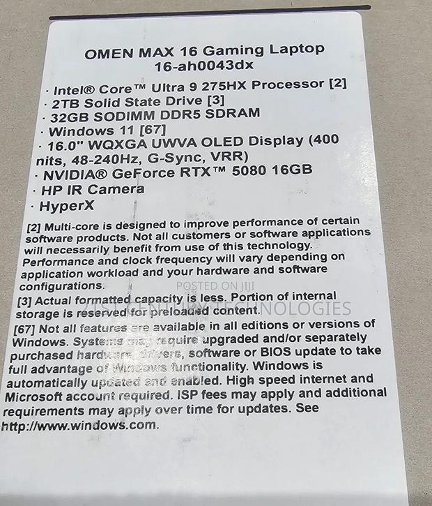 New Laptop HP Omen 16 32GB Intel Core Ultra 9 SSD 2T · Photo 1