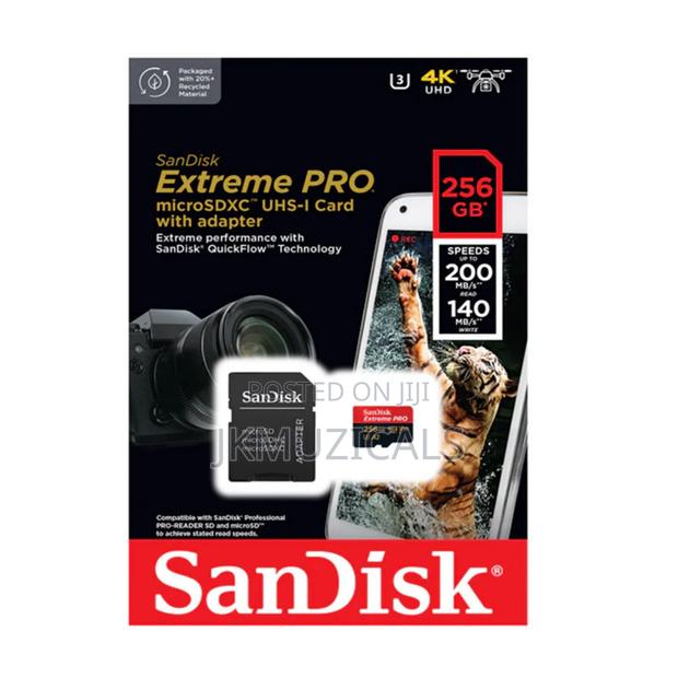 Camera Sd Card_ Sandisk Micro Sd 256gb 200mb/S_ Original Extreme Pro · Photo 1