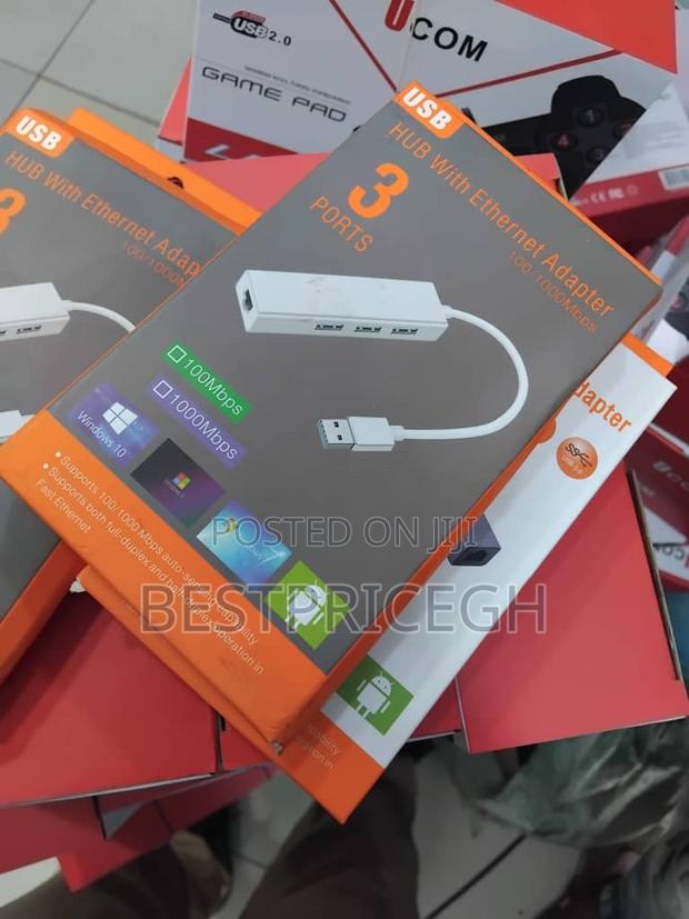 Usb C/ Usb a Hub With Ethernet Adapter 4 Ports · Photo 2