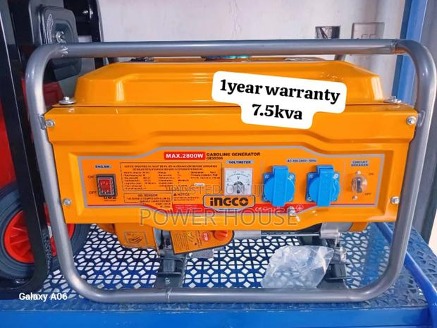 Panel Celesti Watts Ingco Petrol Generator 7.5kva 8500watts · Photo 1