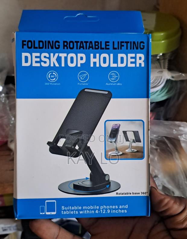 Foldable Metallic Mobile Desktop Stand
