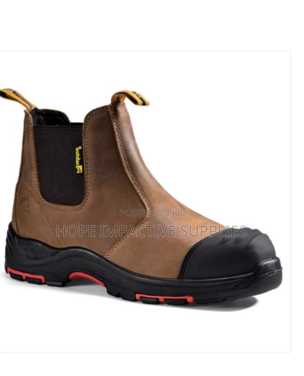 Safetoe Slip On Safety Boots - Brown. · Photo 2
