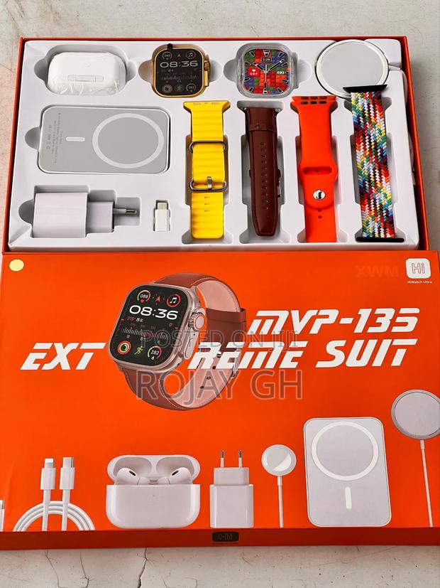 MVP Smartwatch Kit With Battery, Charger Headphones- Gold · Photo 1