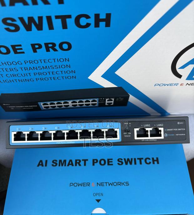 Ak Ai Smart Poe Switch 8port With 2uplinks 100/1000mbps · Photo 1