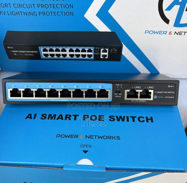 Ak Ai Smart Poe Switch 8port With 2uplinks 100/1000mbps · Photo 2