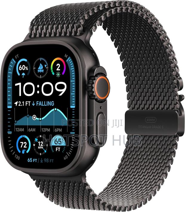 Apple Watch Ultra 2 Titanium Case With Black Milanese Loop · Photo 1