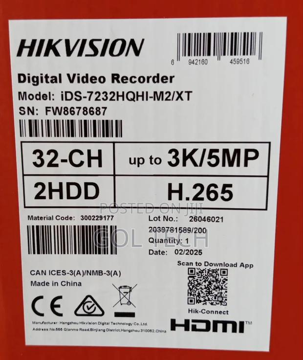 Hikvision Acusense DVR 32ch /5mp Turbo Hd Pro 5 in 1 · Photo 3