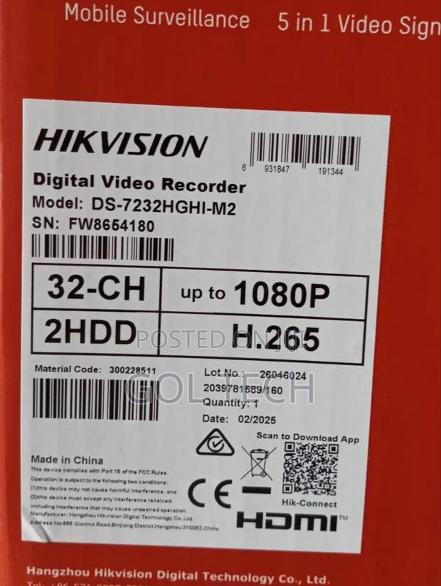 Hikvision 32ch 2mp DVR Motion Detection 2.0 Turbo Hd DVR · Photo 3