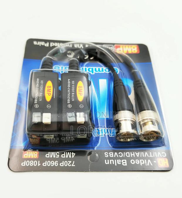 Video Balun 8mp Hd Cat5e Cat6 Cvi Tvi Ahd CVBS · Photo 1