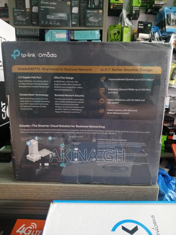 Tp-Link Access Point Omada Eap772 Be9300 Wi-Fi 7 Tri Band · Photo 2