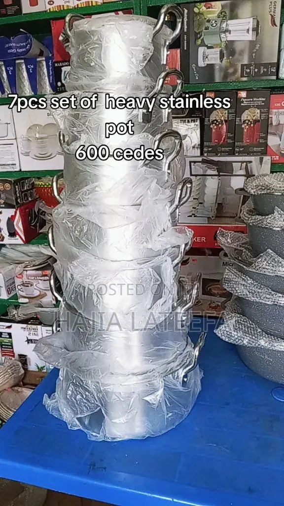 7 PCs Heavy Stainless Pot · Photo 1