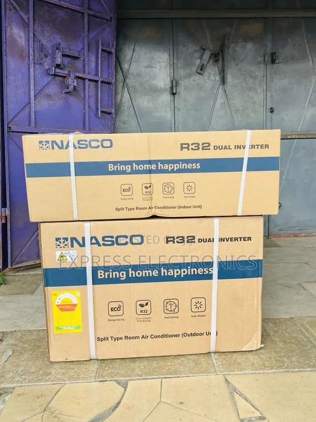 Ultra Modern Sleek White Dual Inverter Air Conditioner Nasco 2.0hp · Photo 1