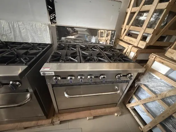 Commercial Stainless Steel 6 Burner Gas Stove With Oven · Photo 1