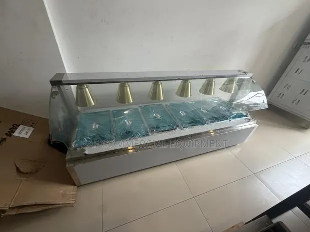 Commericla Tabletop Bain Marie Food Warmer 6 Pot Standing With Glass · Photo 1