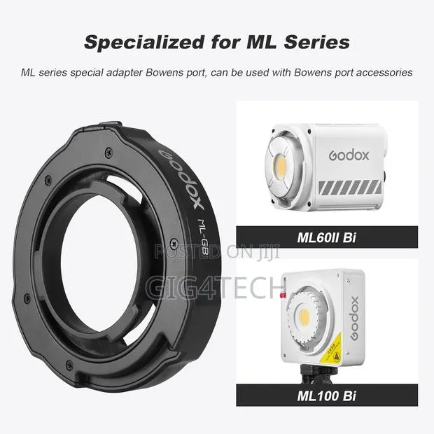 Godox Ml-Gb Bowens Mount Speedring Adapter for Ml60ii Ml100 Ad400pro · Photo 1