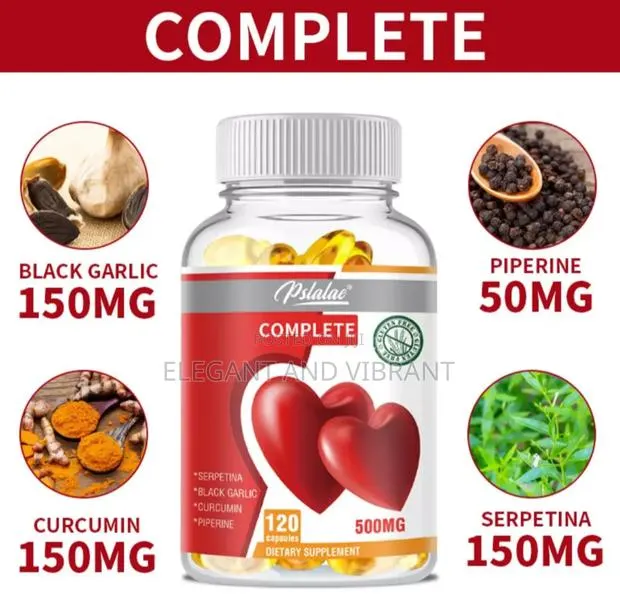 Serpentina 60 Caps500mg - Black Garlic - Lower Blood Sugar · Photo 1