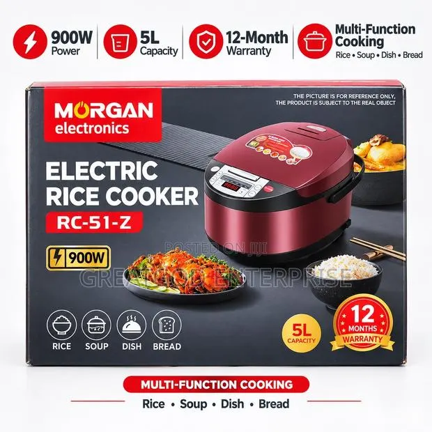 Morgan Electronics 5L Electric Rice Cooker(900Watts) · Photo 1