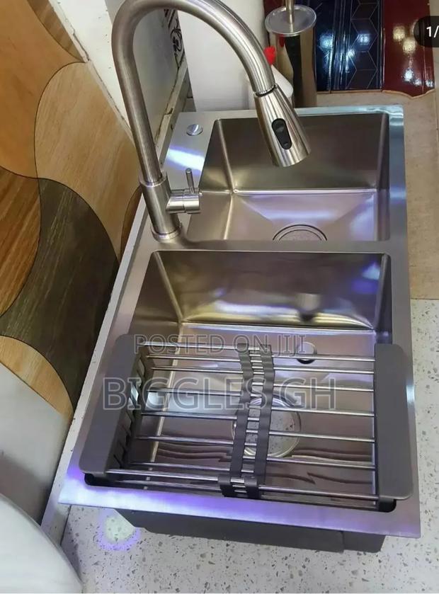 Double Bowl Armless Sink + Tap · Photo 2