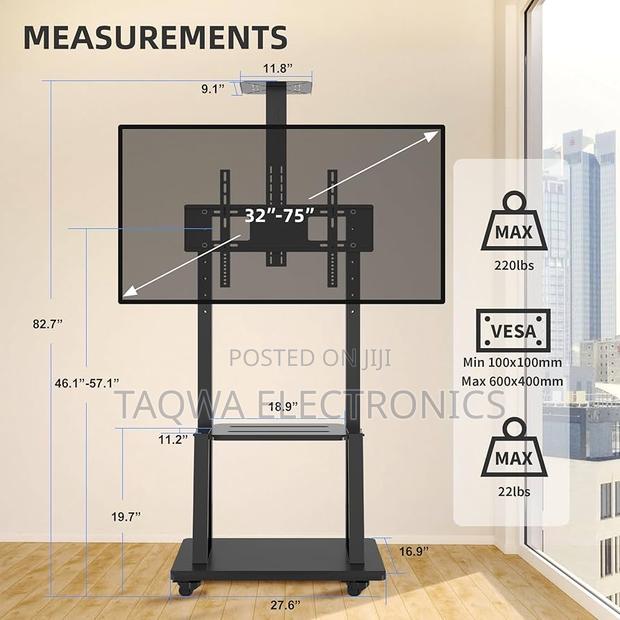Thicker 32 to 75 Rolling Tv Bracket · Photo 1