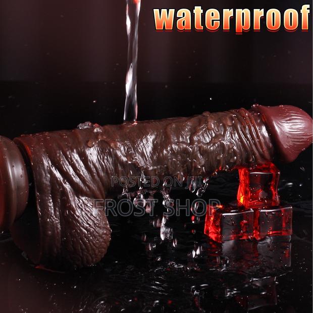 Realistic Brown Veins Texture Suction Cup Dildo With Balls · Photo 5