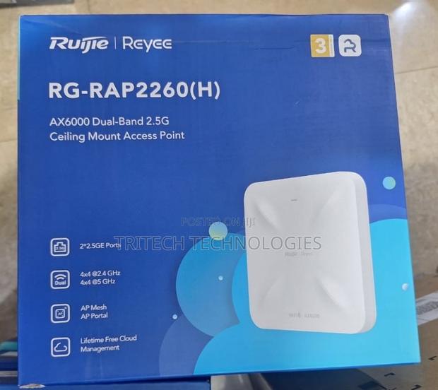 Ruijie Rg-Rap2260(H) Wifi 6 Ax6000 Multi-G Ceiling Access P · Photo 1
