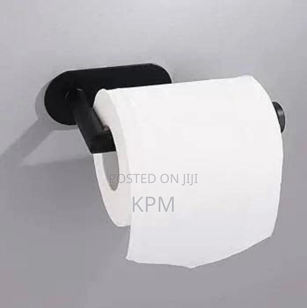 No Drill Adhesive Toilet Roll Holder Gold Color · Photo 2