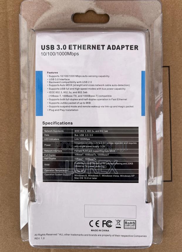 USB 3.0 to Lan Ethernet Adapter 10/100/1000mbps · Photo 2