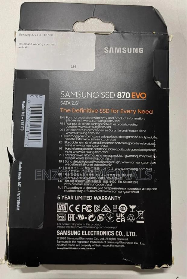 Samsung 870 Evo 1tb Internal SSD 2.5inch Sata Mz-77e1t0b/Am · Photo 2