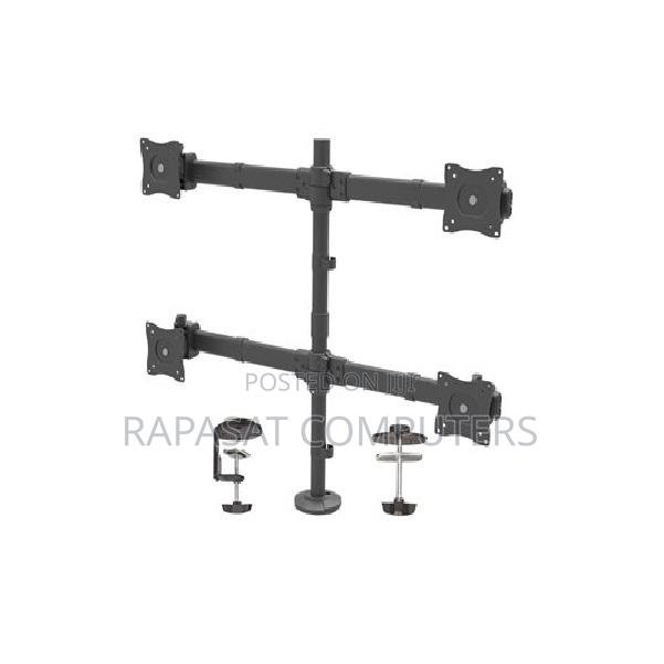 Quad Ultra Wide LCD Led 27-38 Monitor Desk Mount, Heavy Duty · Photo 1